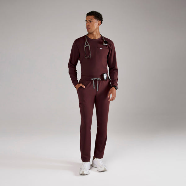 men's Burgundy Pierre FORMx Slim Tapered - Tall Scrub Pant