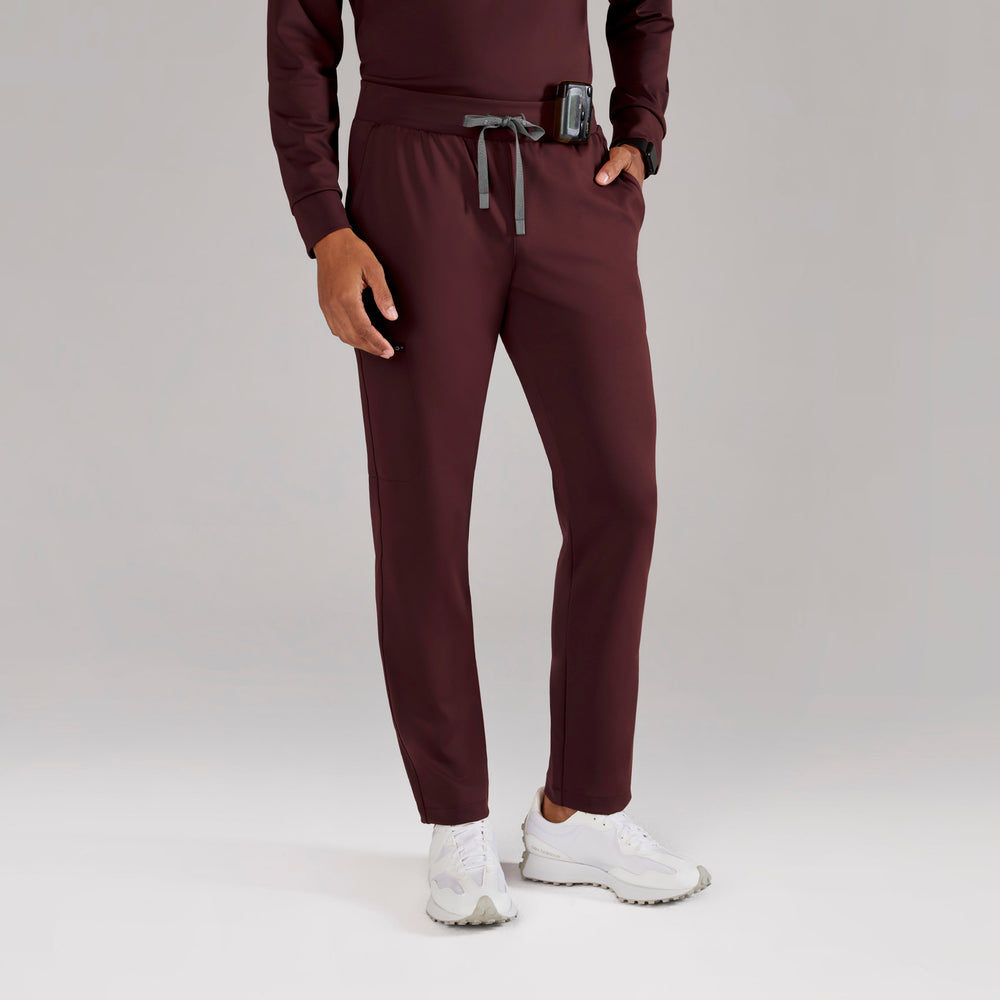 men's Burgundy Pierre FORMx Slim Tapered - Short Scrub Pant