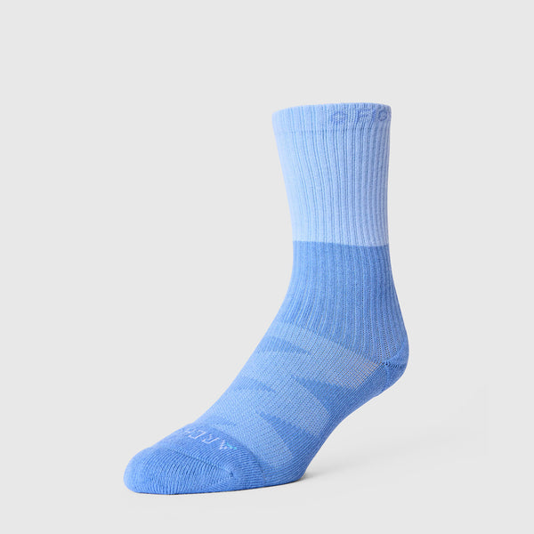unisex Ceil Blue Two Tone FIGS | ArchTek® 15-20 mmHg - Crew Compression Socks
