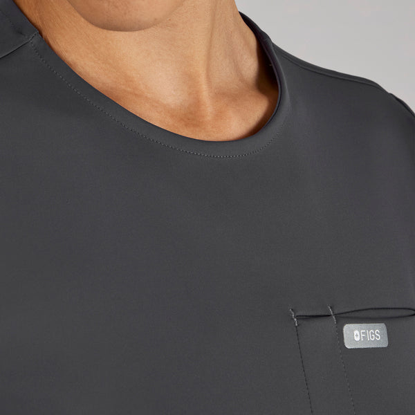 women's Charcoal Alma FORMx Slim Crewneck Tunic - Scrub Top™