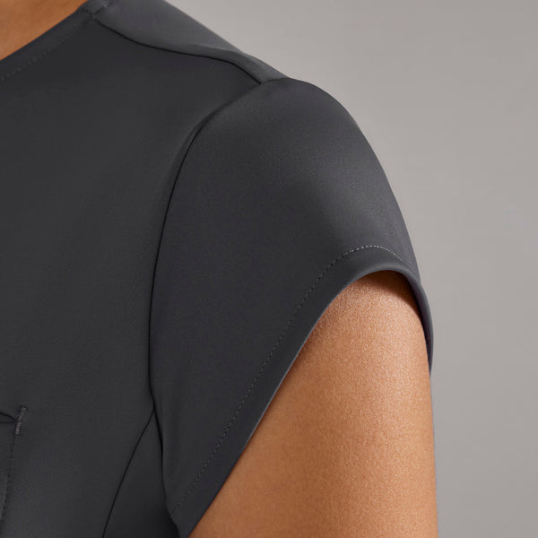 women's Charcoal Alma FORMx Slim Crewneck Tunic - Scrub Top™