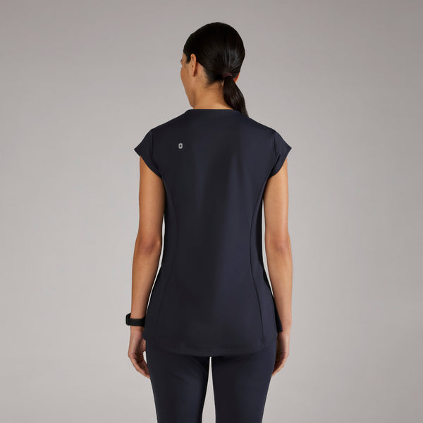women's Navy Alma FORMx Slim Crewneck Tunic - Scrub Top™