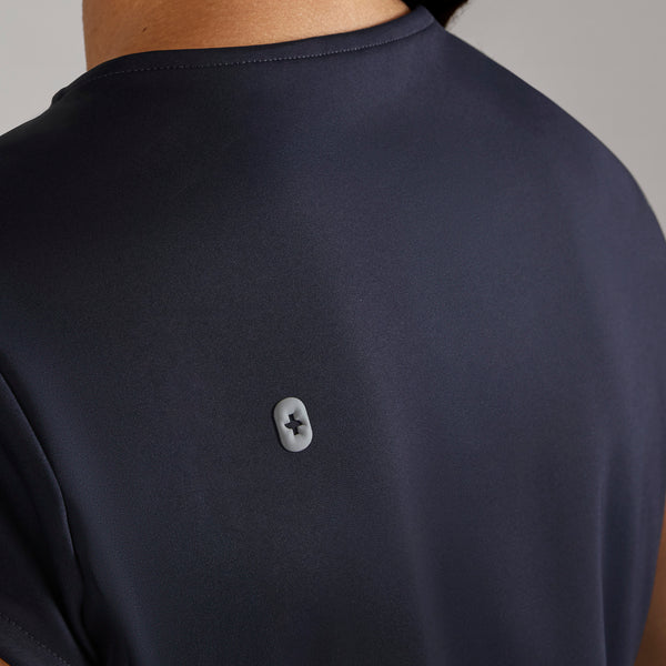 women's Navy Alma FORMx Slim Crewneck Tunic - Scrub Top™