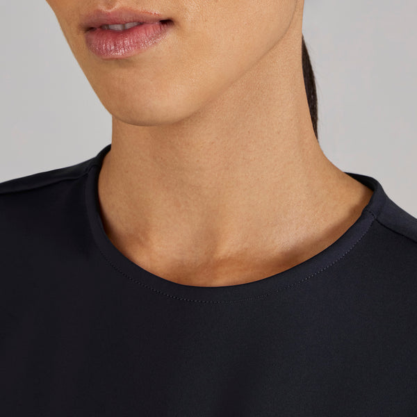 women's Navy Alma FORMx Slim Crewneck Tunic - Scrub Top™