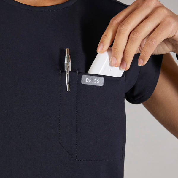 women's Navy Alma FORMx Slim Crewneck Tunic - Scrub Top™