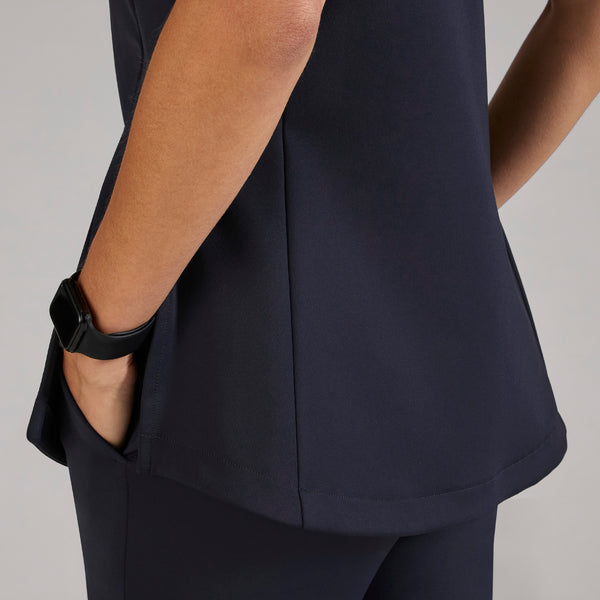 women's Navy Alma FORMx Slim Crewneck Tunic - Scrub Top™