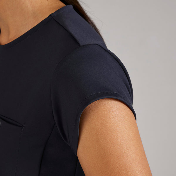 women's Navy Alma FORMx Slim Crewneck Tunic - Scrub Top™