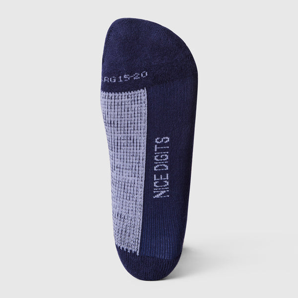 unisex Navy Two Tone FIGS | ArchTek® 15-20 mmHg - Crew Compression Socks