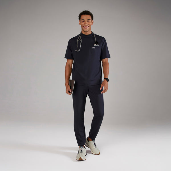 men's Navy Dawson FORMx Relaxed Mock Neck - Scrub Top™