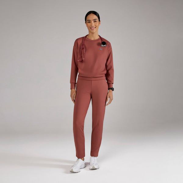 women's Rosewood Cornelia FORMx Relaxed Crewneck - Longsleeve Scrub Top™