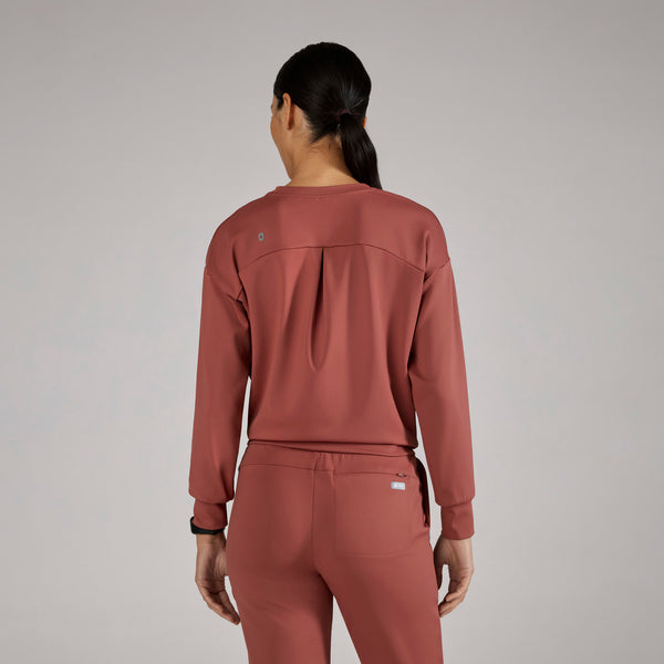 women's Rosewood Cornelia FORMx Relaxed Crewneck - Longsleeve Scrub Top™