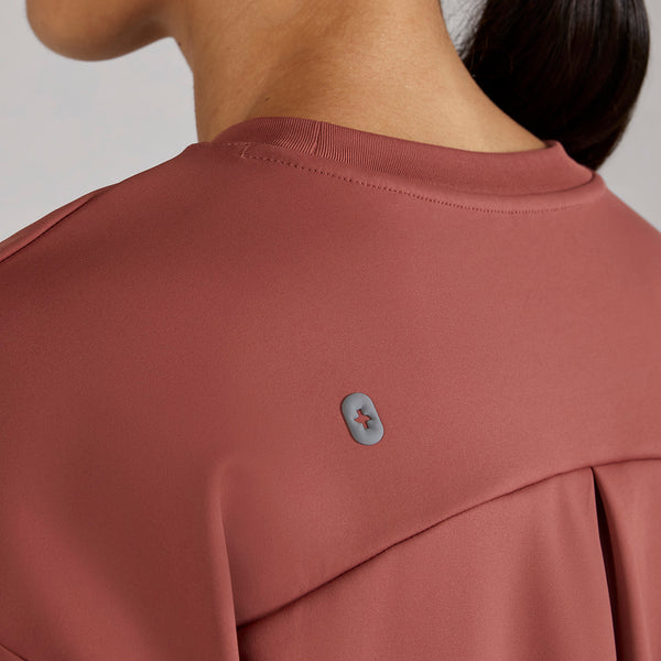 women's Rosewood Cornelia FORMx Relaxed Crewneck - Longsleeve Scrub Top™