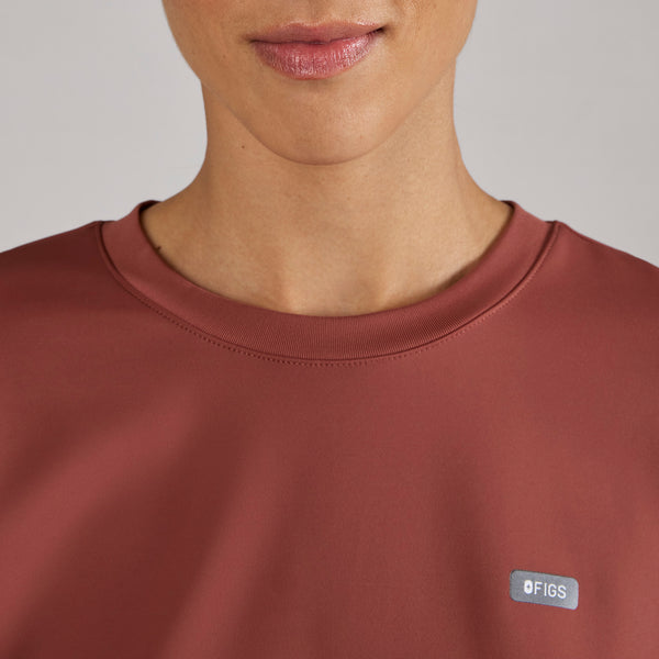 women's Rosewood Cornelia FORMx Relaxed Crewneck - Longsleeve Scrub Top™