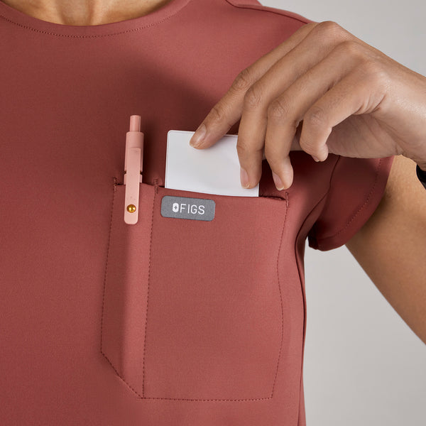 women's Rosewood Alma FORMx Slim Crewneck Tunic - Scrub Top™