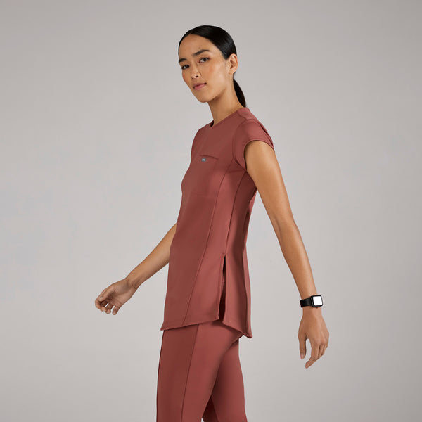 women's Rosewood Alma FORMx Slim Crewneck Tunic - Scrub Top™