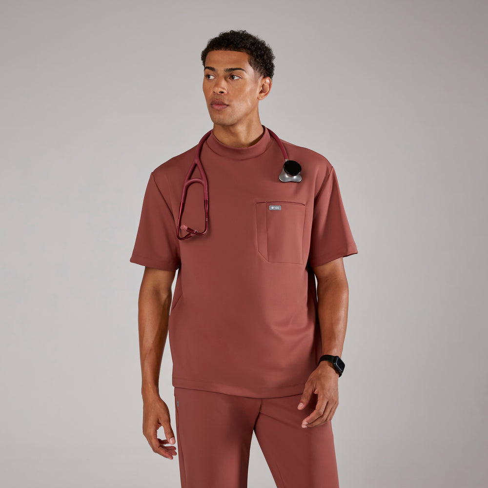 men's Rosewood Dawson FORMx Relaxed Mock Neck - Scrub Top™