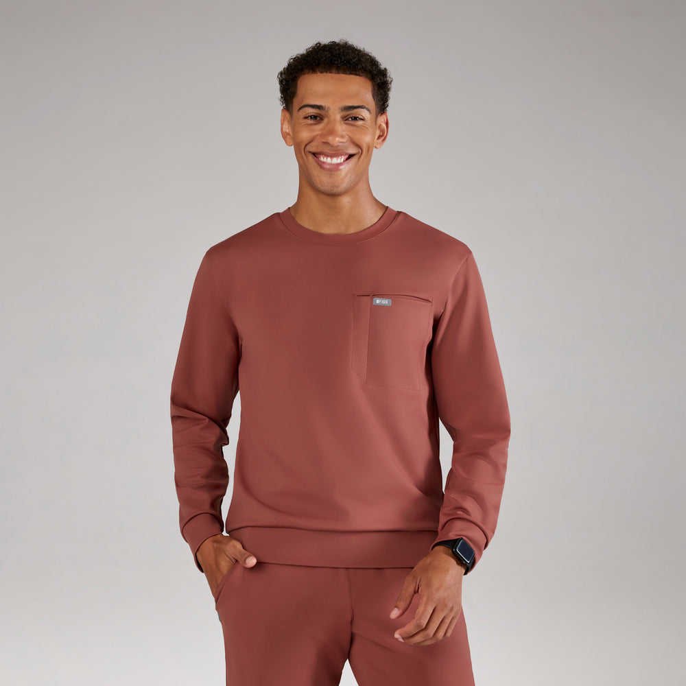 men's Rosewood Destin FORMx Relaxed Crew Neck - Longsleeve Scrub Top