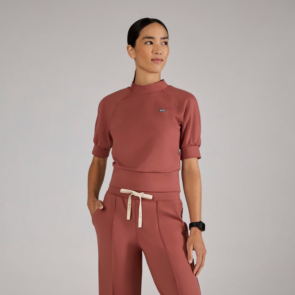women's Rosewood Ora FORMx Slim Mock Neck - Scrub Top™
