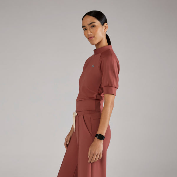 women's Rosewood Ora FORMx Slim Mock Neck - Scrub Top™