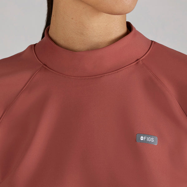 women's Rosewood Ora FORMx Slim Mock Neck - Scrub Top™