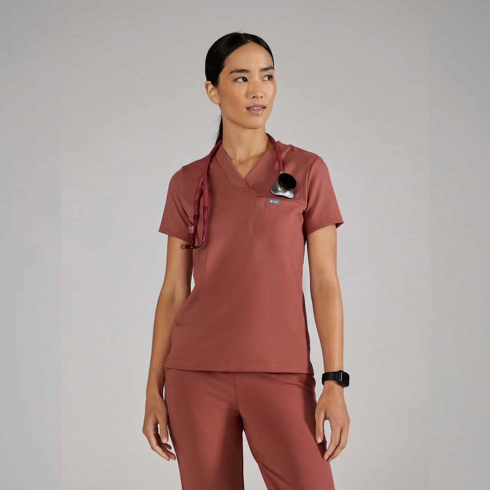 women's Rosewood Sona FORMx Slim V-Neck - Scrub Top™