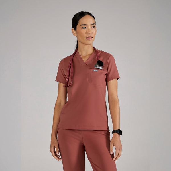 women's Rosewood Sona FORMx Slim V-Neck - Scrub Top™