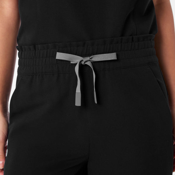 women's Black High Waisted Allison Ultra Wide Leg - Scrub Pant