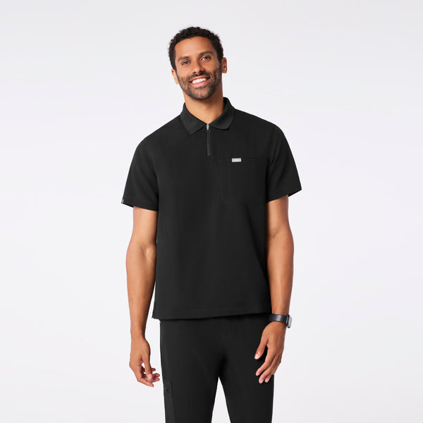 men's Black Jasper Polo - Scrub Top