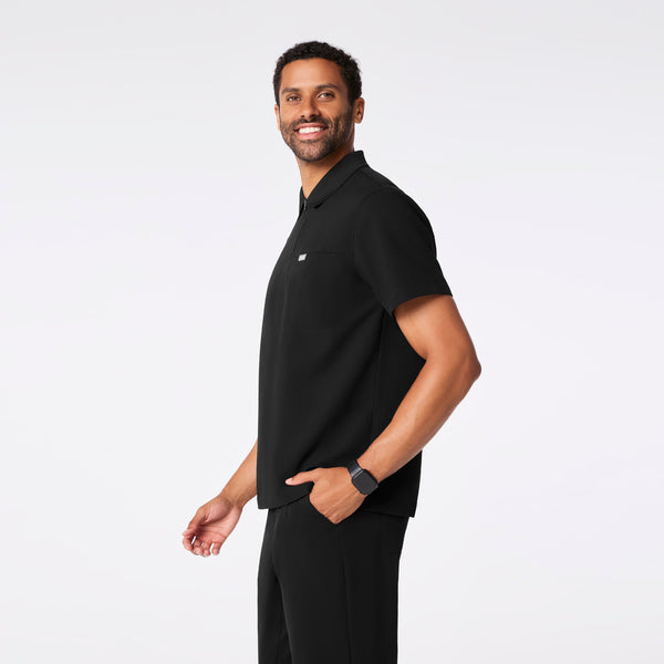 men's Black Jasper Polo - Scrub Top