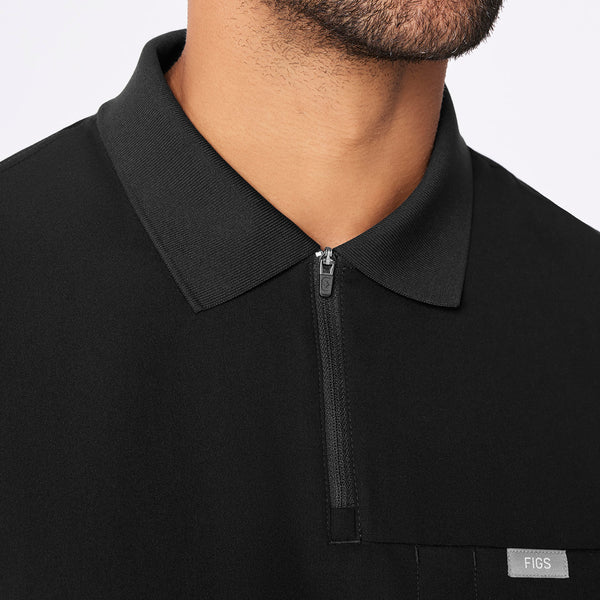men's Black Jasper Polo - Scrub Top