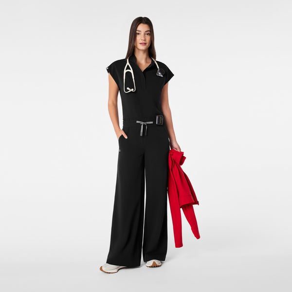 women's Black Rafaela Thong Scrubbodysuit™