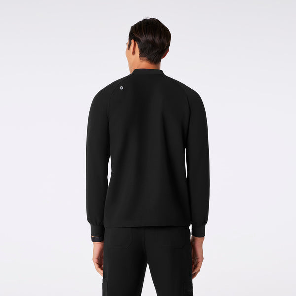 men's Black Stratton Henley - Longsleeve Scrub Top