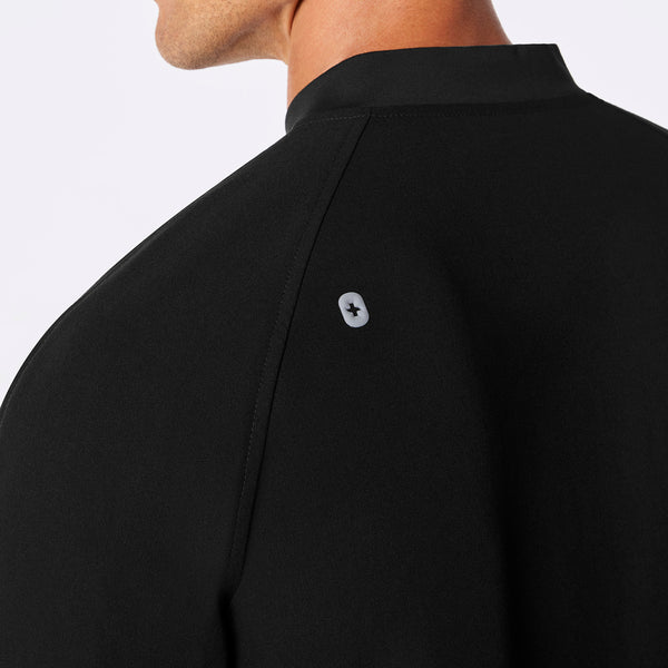 men's Black Stratton Henley - Longsleeve Scrub Top