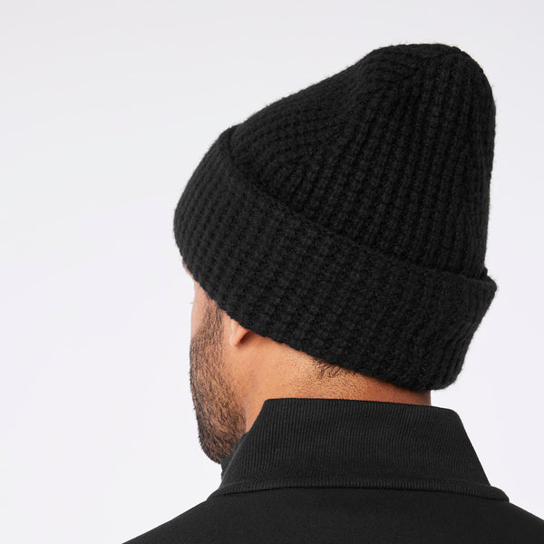 Black Waffle Beanie