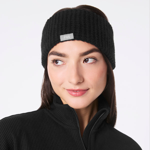 Black Waffle Earwarmer