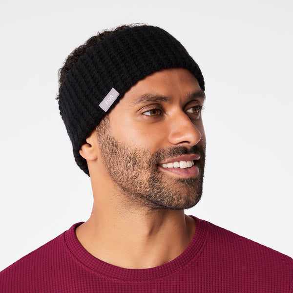 Black Waffle Earwarmer