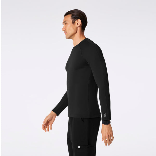 men's Black Waffle - Longsleeve Underscrub