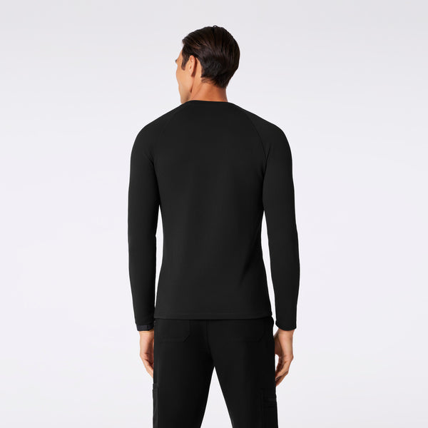 men's Black Waffle - Longsleeve Underscrub