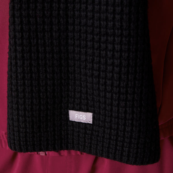 Black Waffle Scarf