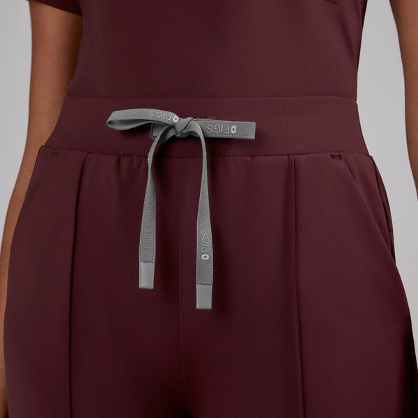 women's Burgundy High Waisted Piedra FORMx™ Straight Leg - Scrub Pant