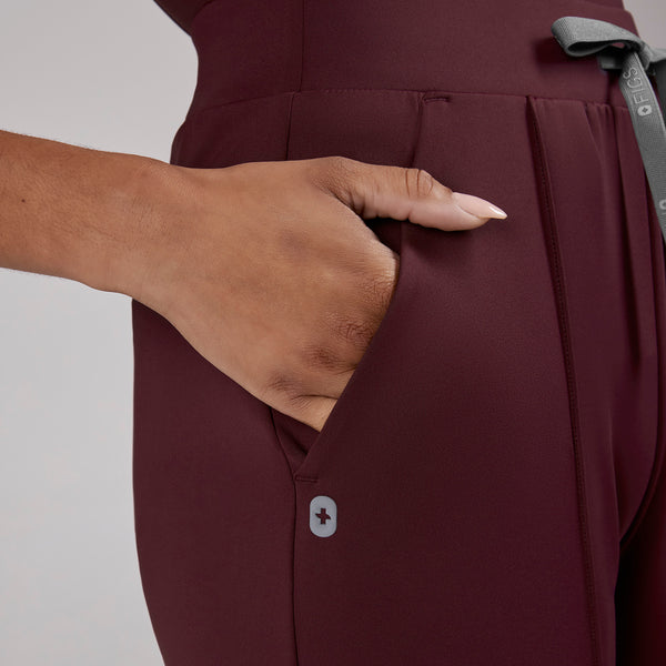 women's Burgundy High Waisted Piedra FORMx™ Straight Leg - Scrub Pant