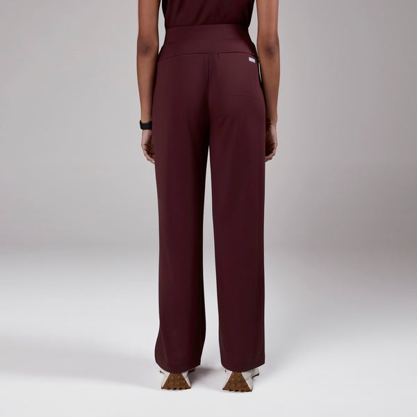 women's Burgundy High Waisted Piedra FORMx™ Straight Leg - Scrub Pant