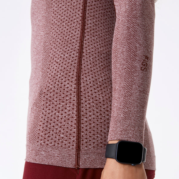 women's Burgundy Salta Seamless - Longsleeve Underscrub