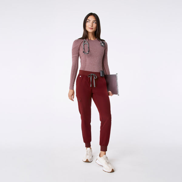 women's Burgundy Salta Seamless - Longsleeve Underscrub