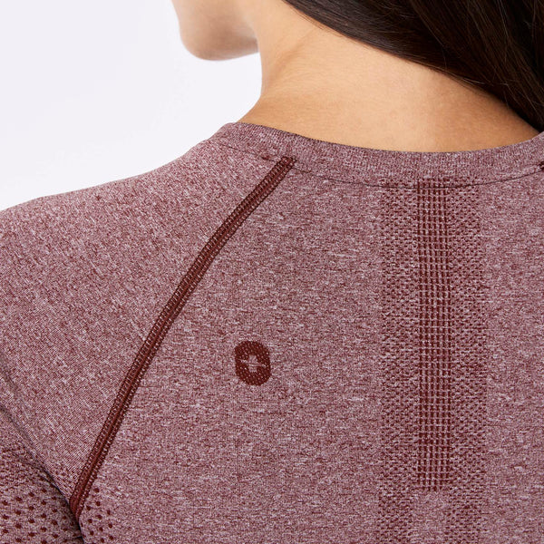 women's Burgundy Salta Seamless - Longsleeve Underscrub