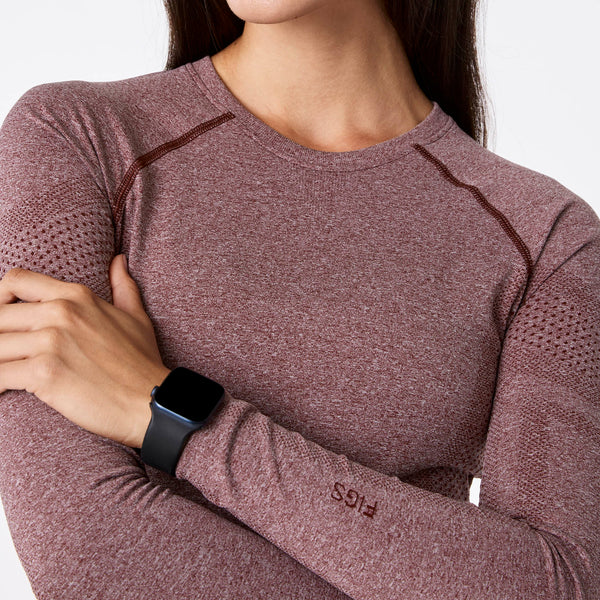 women's Burgundy Salta Seamless - Longsleeve Underscrub