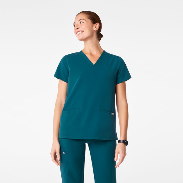 women's Caribbean Blue Casma - Three-Pocket Scrub Top™