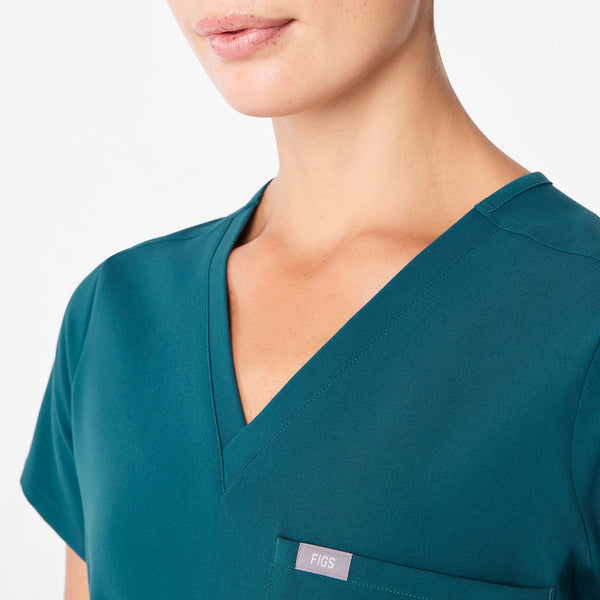 women's Caribbean Blue Catarina - One-Pocket Scrub Top™