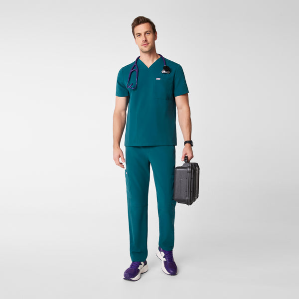 men's Caribbean Blue Chisec - Three-Pocket Scrub Top™