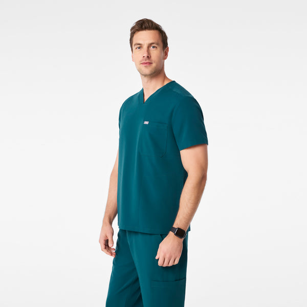 men's Caribbean Blue Chisec - Three-Pocket Scrub Top™